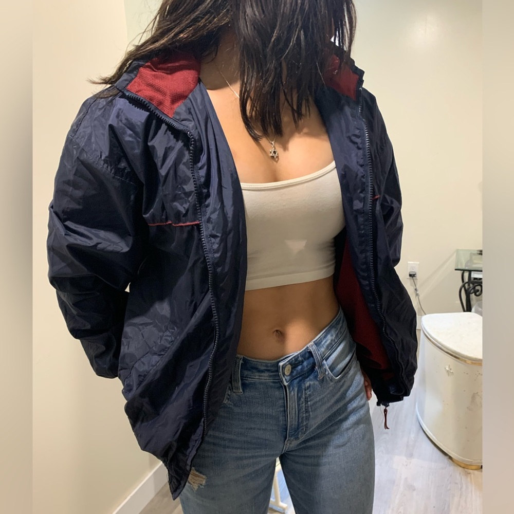 Navy windbreaker